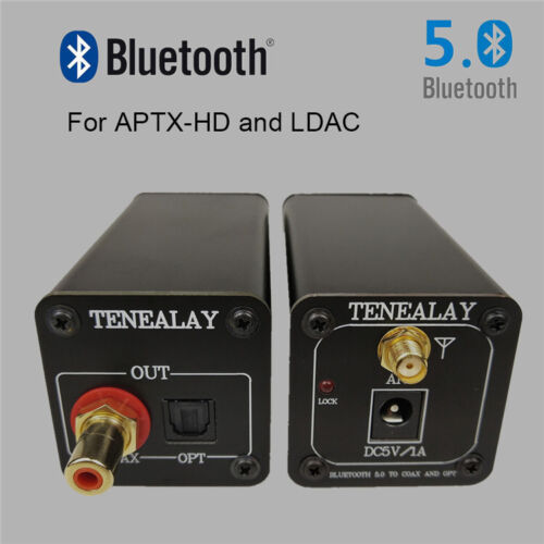 TENEALAY Bluetooth Digital Player BT5.0 to SPDIF Coaxial Optical f/ APTX-HD LDAC