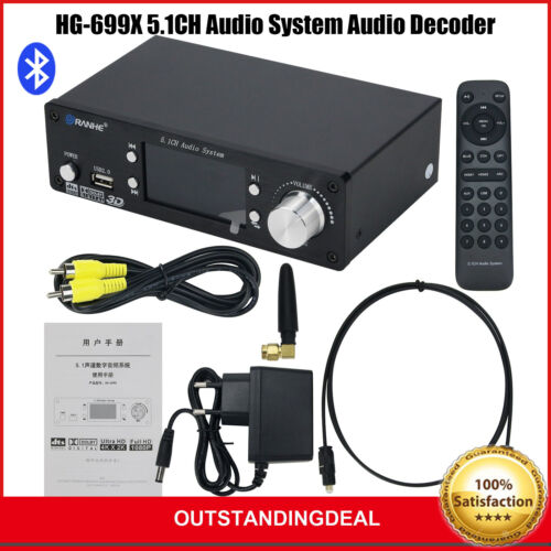 HG-699X 5.1CH Audio System Audio Decoder Optical Coaxial BT5.0 HDMI Sound Card-