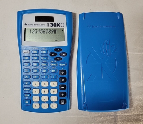 Texas Instruments / TI-30X IIS / Two-Line Scientific Calculator / Light Blue