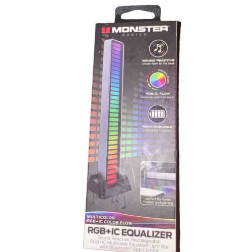 Monster Basics Sound Reactive, Rechargeable, RGB+IC Multicolor Equalizer.