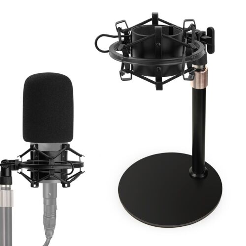 at2020 desktop mic stand adjustable height table mic stand with shock mount