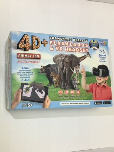 4D+ 26 Animal Zoo Augmented Virtual Reality Headset Stem VR+ Food Flashcards Mul