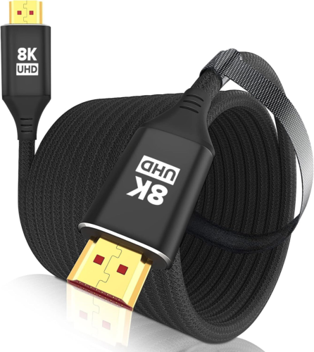 KELink 8K HDMI 2.1 Cable 20FT, 48Gbps Ultra High Speed Black Braided HDMI…