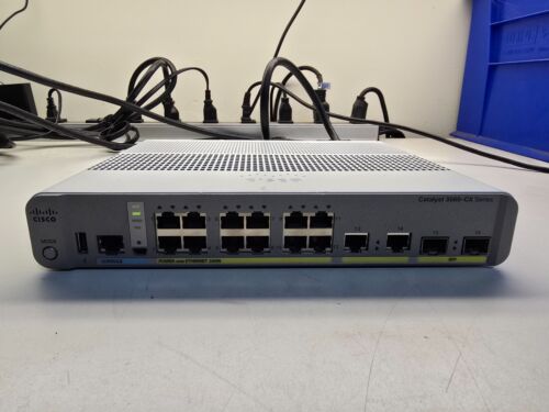 Cisco WS-C3560CX-12PC-S 12 Port GbE PoE IP Base Catalyst Managed Switch, TESTED!