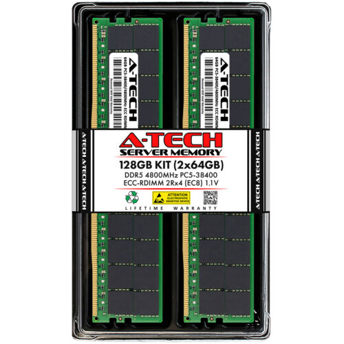 128GB 2x64GB PC5-4800 EC8 RDIMM Tyan B8056G68AE12HR-2T S7136GM2NRE-2T Memory RAM