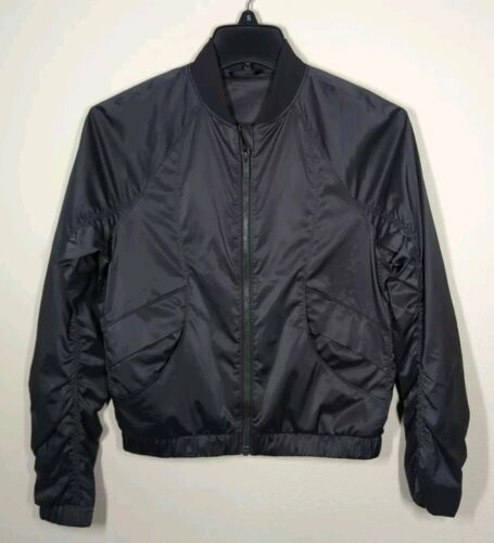 Lululemon Womens Above The Clouds Bomber Water Resistant Jacket Size S Black