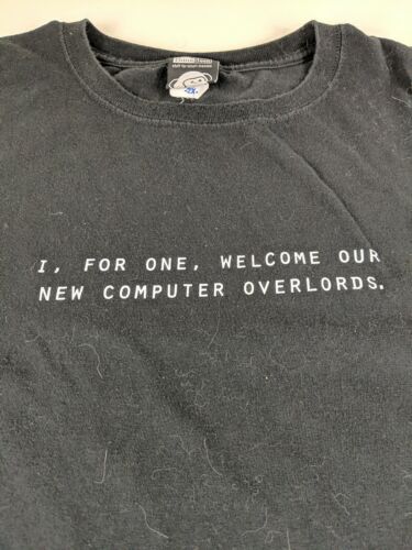 Think Geek “I, For One, Welcome Our New Computer Overloads” T-Shirt Size 2XL