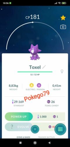 Pokémon Go – Toxel (NON shiny) – Trade 20k stardust