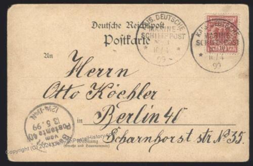 Germany 1899 Kiautschou China SMS Kaiser I MSP1 Feldpost Cover Gruss Aus  112050