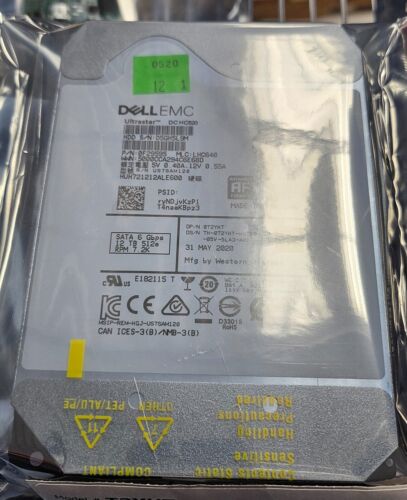 HUH721212ALE600 hitachi  12TB SATA 3.5 6G 512E Dell T2YHT enterprise level