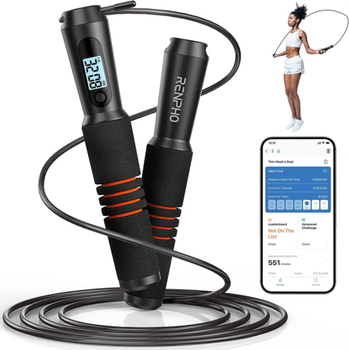 Smart Jump Rope – APP Data Storage & Tracking & Analysis, Tangle-Free Jumping Ro