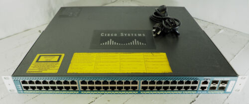 Cisco WS-C4948 48 Port Gigabit Ethernet Switch w/ Dual PSU 4 x SFP No Fan Tray