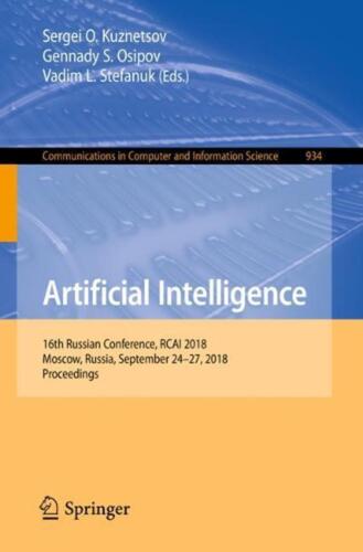 Artificial Intelligence: 16th Russian Conference, RCAI 2018, Moscow, Russia, Sep