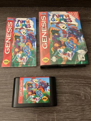 Fun ‘N’ Games (Sega Genesis, 1993), Complete, Authentic And Tested