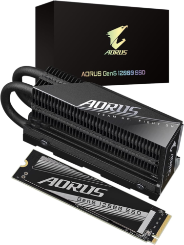 AORUS Gen5 12000 SSD 1TB Pcie 5.0 Nvme M.2 Internal Solid State Hard Drive with