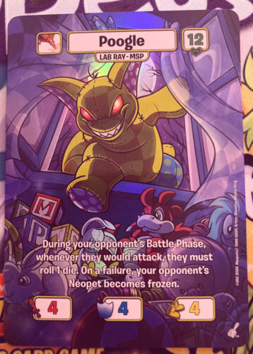 Neopets Battledome TCG 25th Anniversary MSP Poogle Alt Art / UC Art (N25-198 R*)