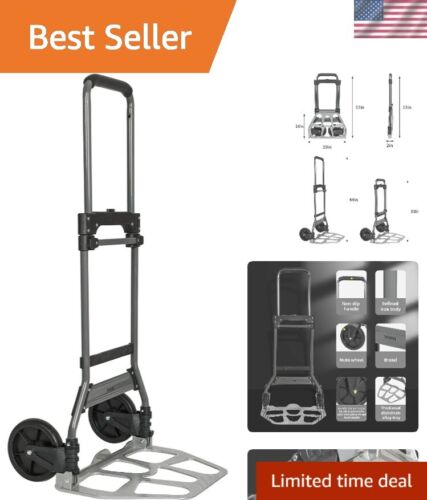 264 Lb Capacity Portable Dolly Cart with Folding Design & Comfortable Handle