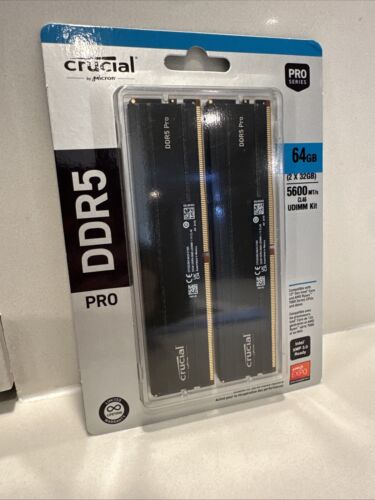 Crucial Pro 64GB (2 x 32GB) DDR5 5600 (PC5 44800) XMP 3.0 & AMD EXPO Ready Deskt