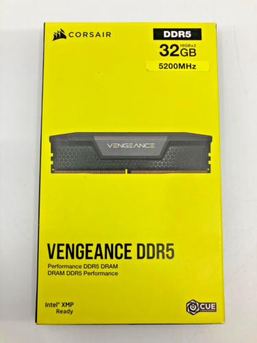 Corsair VENGEANCE 32GB (2x16GB) (DDR5-5200) DIMM Memory – NEW – Sealed