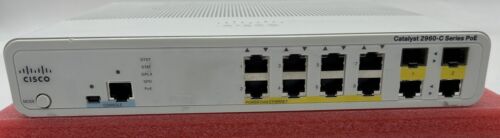 CISCO WS-C2960C-8PC-L 8-port Ethernet PoE Layer 2 Network Switch