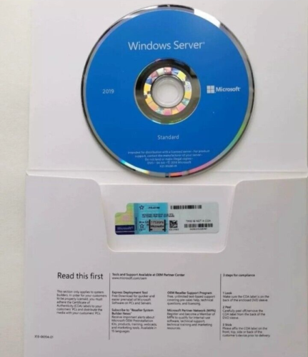 Windows Server 2019 Standard Edition – 16 Core OEM System Builder Kit