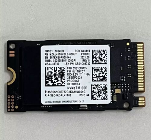 Samsung PM9B1 MZ-AL41T00 1TB M.2 2242 NVMe PCIe Gen4x4 SSD For HP Lenovo Laptop