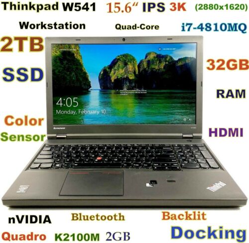 Workstation Thinkpad W541 i7-QUAD 2TB SSD 32GB 15.6 3K IPS Quadro K2100M + Dock