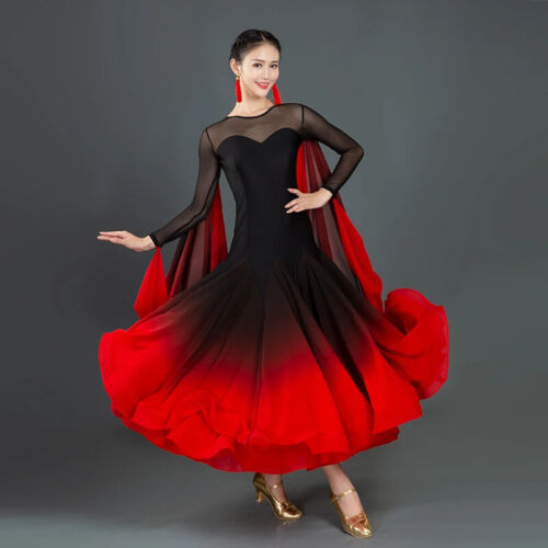 Practice Dresses Women Modern Dance Costumes Standard Big Swing Waltz Dancewear