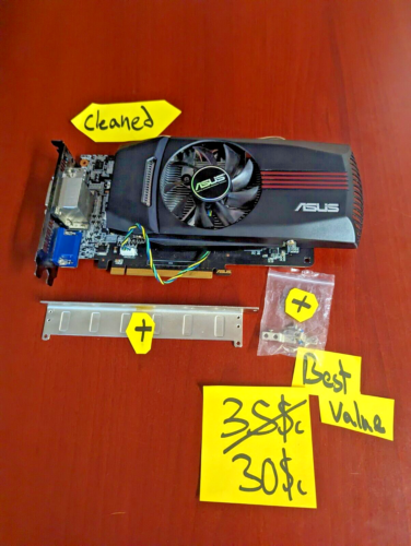 Tested cleaned ASUS NIVIDIA GeForce GTX 650 1gb GDDR5 Graphics Card DVI HDMI VGA