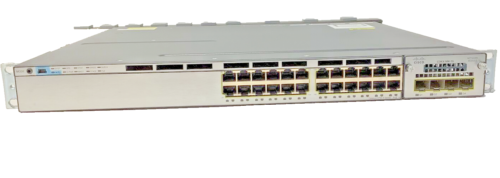 Cisco WS-C3750X-24P-S 24-Port Gigabit Managed Network Switch W/ 1G Module Tested