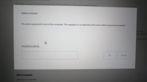 Unlock Admin Dell bios password