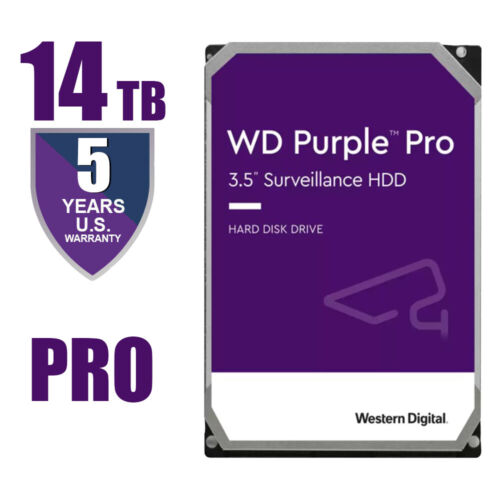 Western Digital Purple Pro 14TB Surveillance Internal Hard Drive 3.5″ WD141PURP