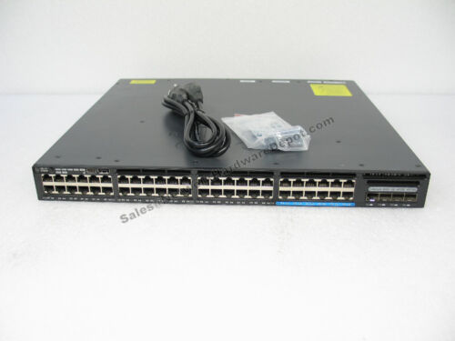 Cisco WS-C3650-12X48UQ-L 48-Port POE Gigabit 12x MGIG w/ Power – 1 Year Warranty