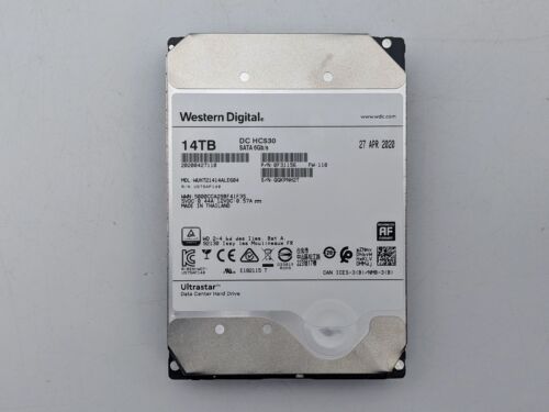 WD Ultrastar DC HC530 14TB 7.2K RPM SATA 6Gb/s 3.5″ HDD WUH721414ALE6L4 0F31284