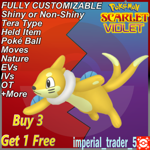 Pokémon Scarlet and Violet  Shiny Buizel  W/ Best 6IV Customizable