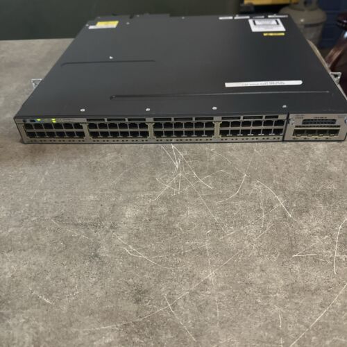 Cisco Catalyst Port Switch WS-C3750X-48PF-S w/ C3KX-NM-1G 2X 1100W PS X2 Fan