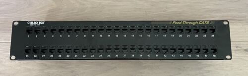 Black Box JPM820A CAT6 Feed-Through Patch Panel 2U Unshielded 48-Port