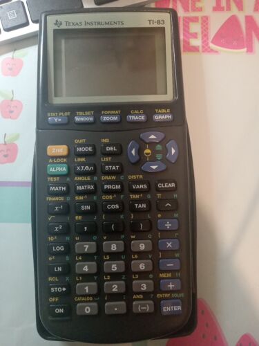 Texas Instruments TI-83 Plus Graphing Calculator W/Cover Tested & Functional