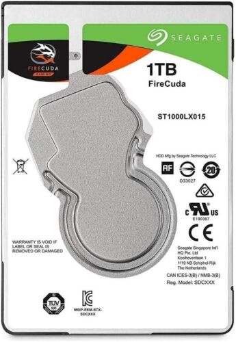 New Zero Hours Seagate FireCuda Gaming SSHD 2.5 1TB SATA 6Gb/s  ST1000LX015