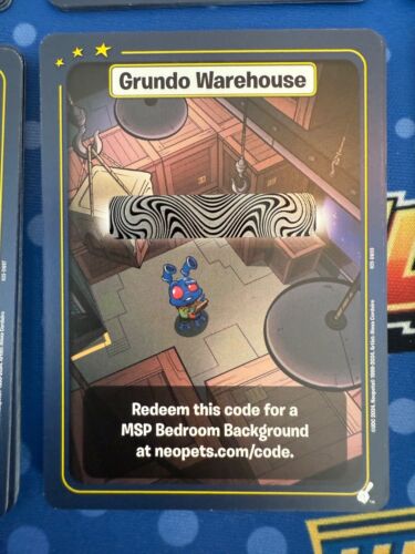 Neopets TCG Grundo’s Warehouse Code Card MSP Bedroom Background