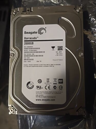 NEW Seagate ST2000DM001 Barracuda 2TB 7.2k SATA 6Gbps 64MB Cache 3.5″ HDD