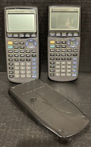 Lot of 2 – Texas Instruments TI-83 Handheld Graphing Calculators ***tested