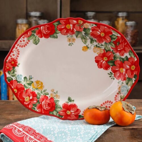 The Pioneer Woman Vintage Floral 14.5-Inch Serving Platter