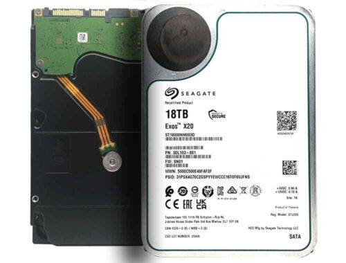 Seagate Exos X20 18TB 7200 SATA 6Gb/s 3.5″ Enterprise Hard Drive – ST18000NM003D