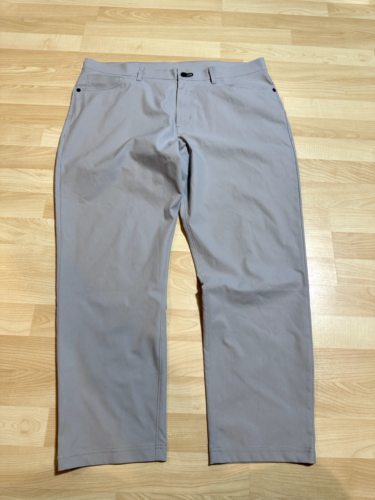 Public Rec Stone Gray Flat Front 5 Pocket Workday Pants Size 36×28