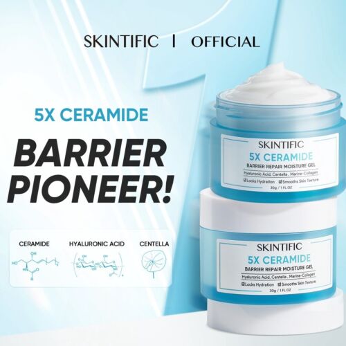 SKINTIFIC 5X Ceramide Barrier Repair Series Moisturizer Gel For Acne Redness 30g