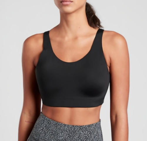 Athleta Advance Sprint Bra 34D Women’s Sports Bra Black Lined Cups Mesh