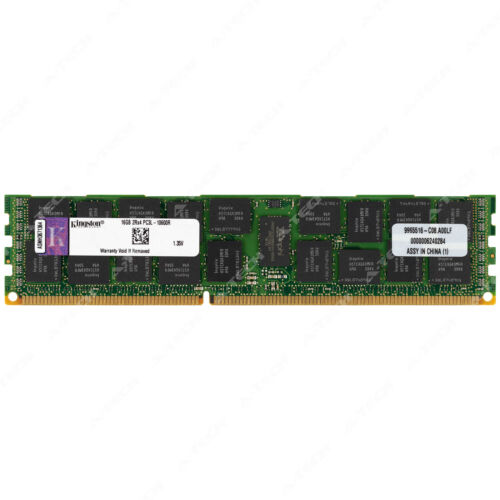 Kingston 16GB 2Rx4 PC3L-10600R RDIMM DDR3L 1333 ECC Registered Server Memory RAM