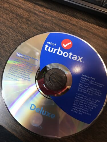 TurboTax Deluxe 2018 cd only FREE SHIPPING