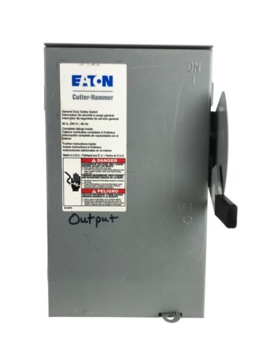 Eaton DG322URB General Duty Safety Switch 30A 240V As Is